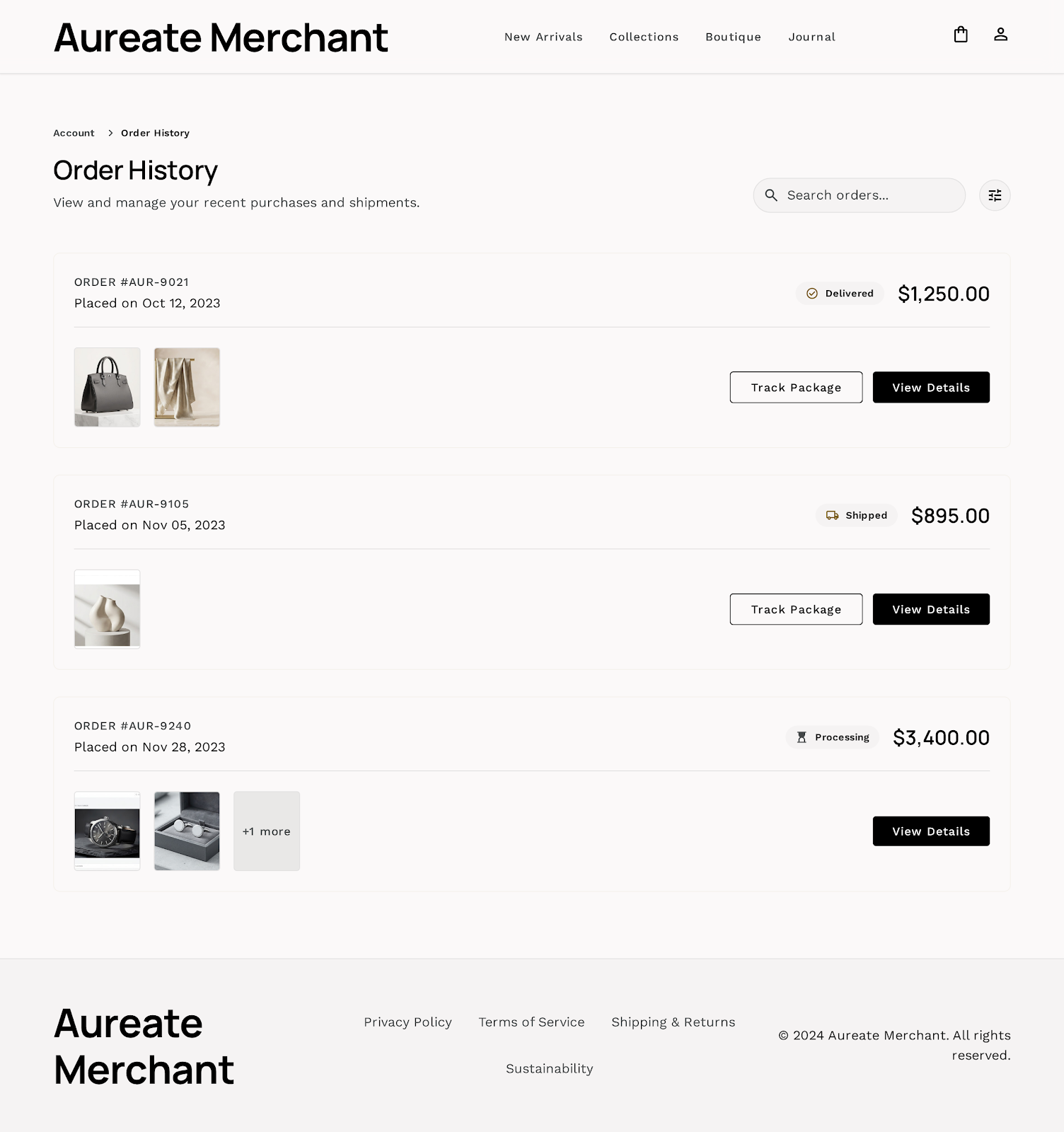 Orders Reference Design